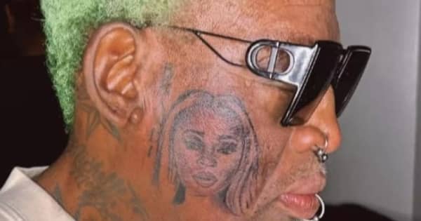 Dennis Rodman Gets Huge Tattoo of Girlfriend Yella Yella on His Face: 'Why  Not' - Yahoo Sports