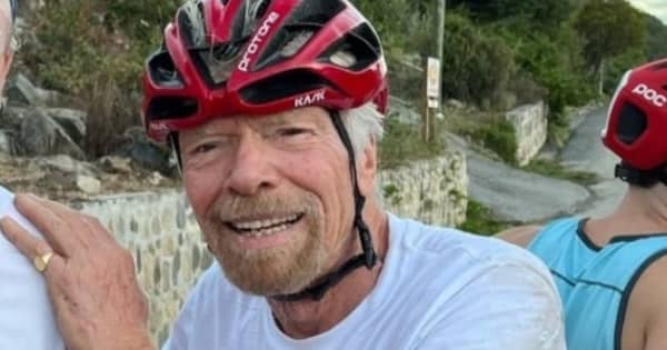 Sir Richard Branson bloodied and bruised after cycling crash ｜ BANG Showbiz  English