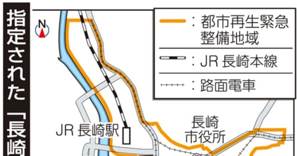 長崎市中心部 都市再生 に180ヘクタール指定 民間と行政でまちづくり期待 長崎新聞