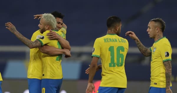 ブラジルが3連勝 南米選手権 1次リーグ コロンビアも8強 共同通信 ブラジルが3連勝 南米選手権 1次リーグ コロンビアも8強 共同通信