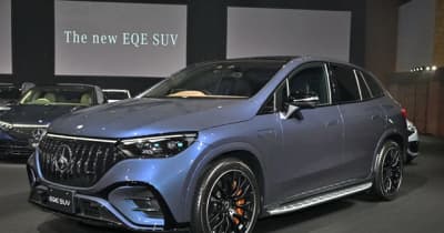 メルセデスAMG EQE SUV…逞しいデザインがダーククローム仕上げで光る
