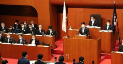 知事 飲食店の感染防止対策推進　岡山県議会開会、決意述べる