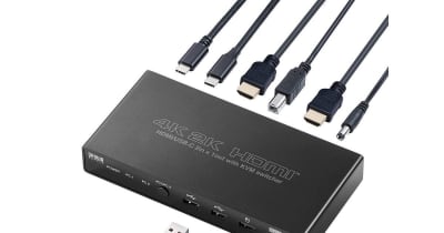 サンワダイレクト、HDMI・USB-C対応のPC切替器