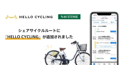 HELLO CYCLINGとナビタイムジャパンのアプリ連携 予約も可能