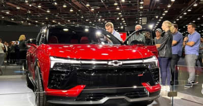 シボレーの電動SUV『ブレイザーEV』、557馬力ツインモーター搭載…デトロイトモーターショー2022