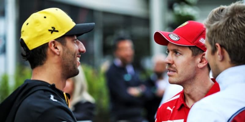 リカルド、アストンマーティンF1加入が噂されるベッテルに「中団チームは未知の領域」と助言