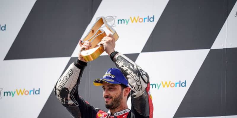 2020年初優勝のドヴィツィオーゾ「リンスが転倒しなかったら抑えるのは難しかったかも」／MotoGP第5戦決勝トップ3コメント