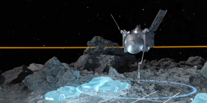 米探査機が岩石採取か、日本期待　小惑星に着陸成功、試料の比較へ