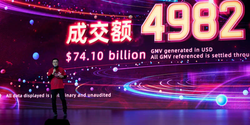 アリババ特売「7兆9千億円」　中国「独身の日」