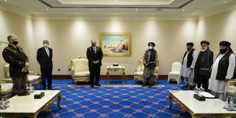 アフガン停戦協議の加速を　米長官、タリバンと会談
