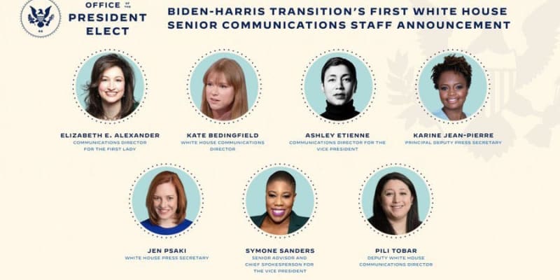 米次期政権の広報幹部、全員女性　7人、ホワイトハウスで初