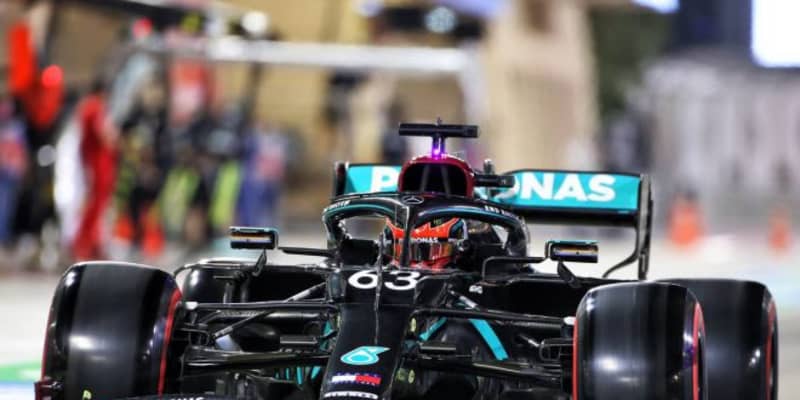 F1サクヒールGP FP1：ハミルトンの代役務めるラッセルが首位発進。ホンダPU勢は4台がトップ6に