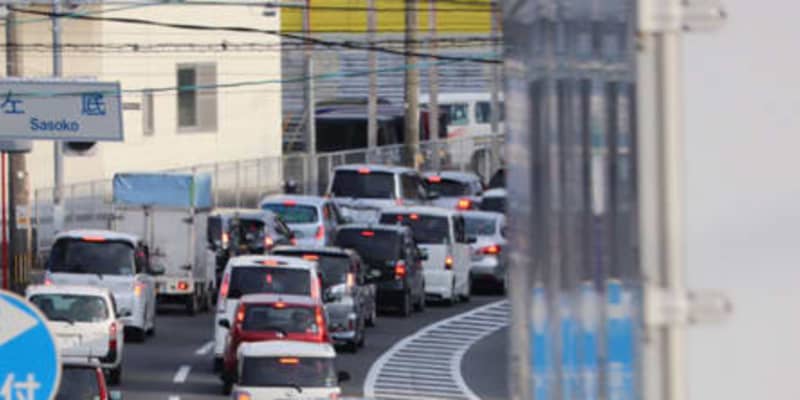 時津町交通渋滞問題 左底郷206号 平日24時間交通量が4万台超え 長崎新聞