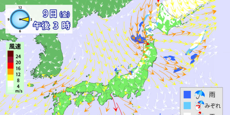 あす北日本や北陸は広く降雪に注意