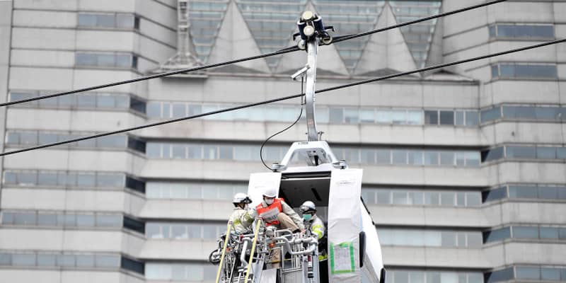 空中停止のゴンドラから乗客救出　横浜のロープウエー、運行前に訓練