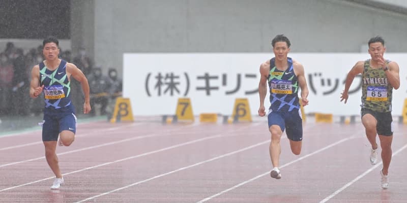 山県亮太が地元・広島で10秒29の全体1位で決勝進出　桐生は10秒36