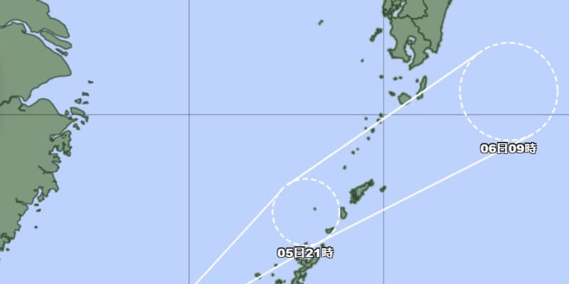台風3号、先島諸島に接近　夜には沖縄本島へ　非常に激しい雨に注意