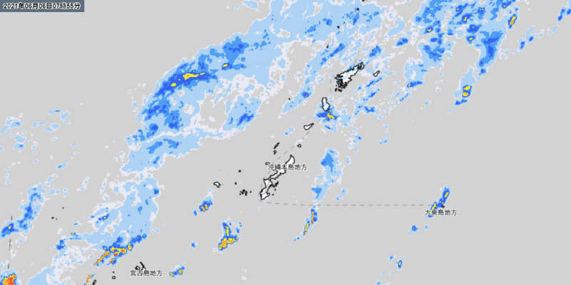 波照間で最大瞬間風速23.2m　台風3号、温帯低気圧に　きょう本島地方で非常に激しい雨