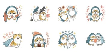 「サメにゃん」のLINEスタンプ無料配布中！ダウンロードしなきゃ♡