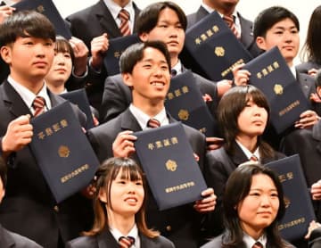 斎藤響介「一番成長できた」　盛岡中央高で卒業式