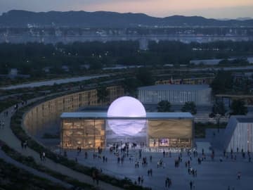 水からエネルギーを生み出す  “日の出”表現する球体が中心に 大阪・関西万博 オランダパビリオン