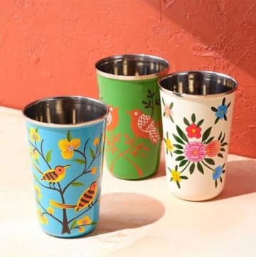 インド風の絵柄がキュート。カルディのおしゃれなチャイカップ