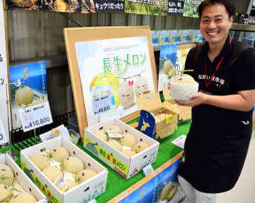 長生（ながいき）メロン出荷最終盤　えりすぐり8万玉　直売所では行列、縁起物にも　千葉・一宮町と白子町
