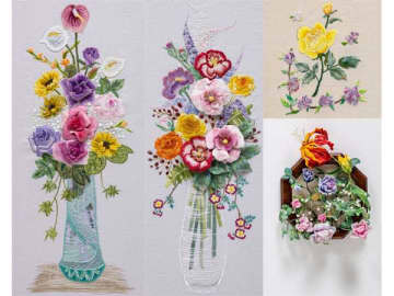 【千葉】薔薇の美しさを刺しゅうで表現…第23回 戸塚刺しゅう展開催＠そごう千葉店