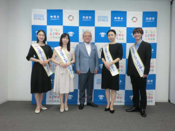 ちばポートアンバサダー　市原市長　袖ケ浦市長にご挨拶