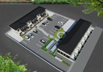 「子育て支援住宅」起工　多古町　3LDK12戸貸し出し　来年7月入居へ、定住期待