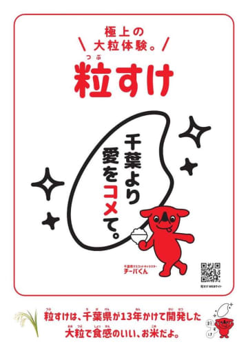 AI活用　新コピー　「極上の大粒体験。」　千葉県ブランド米　粒すけ、特徴明確に