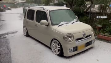 ひょう降り積もり“まるで雪”　「500円玉くらい」屋根に穴　各地で落雷 & 突風