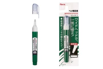 ぺんてる、テープと液のいいとこ取りをした新修正ペン