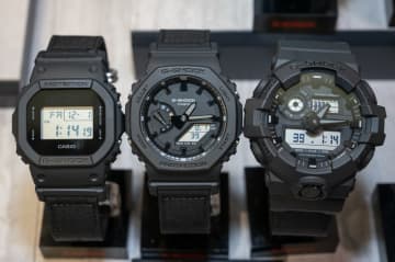 G-SHOCK、エコ・ファブリックバンドのブラックモデル3機種