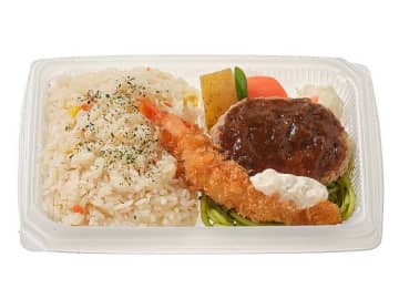 大きな海老フライとハンバーグのWメインのお弁当が税込572円! セブン‐イレブンが「海老フライ＆ハンバーグ弁当」を発売