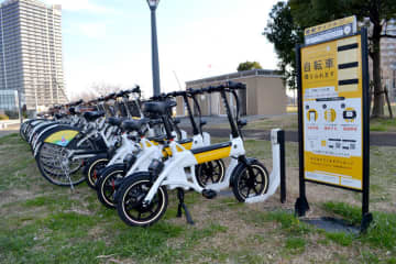 特定小型原付自転車　シェアサービス実証開始　千葉市　幕張新都心で14カ所　有効性検証、順次拡大