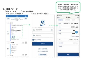JR西「WESTER」、新幹線「EXサービス」の経路検索連携