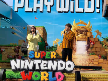 スーパー・ニンテンドー・ワールド「PLAY WILD!」が東京・増上寺にて開催！ 新エリアの雰囲気を体験できるイベントセレモニーではHIKAKINさん＆山之内すずさんが登場