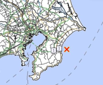 【速報】千葉県で震度1　千葉県東方沖が震源　マグニチュード2.9