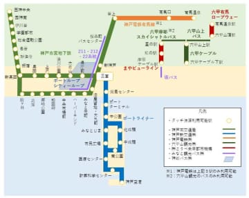 神戸市営地下鉄のクレカタッチ決済乗車、4月11日開始　バス・ロープウェーも