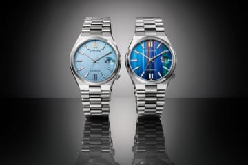 シチズン、爽やかなターコイズブルーやマルチカラーの機械式腕時計