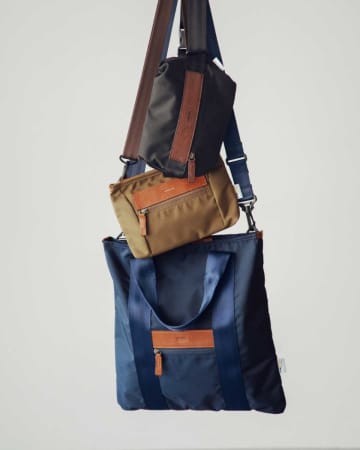 土屋鞄、「高密度CORDURA ECO」素材のサコッシュ・ボディバッグ