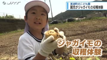 「でっかいのあったよ!」美波町のこども園の園児がジャガイモの収穫体験【徳島】