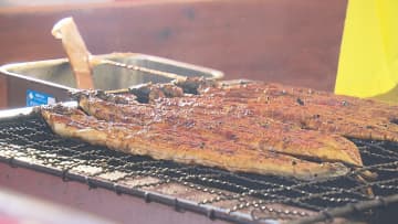 あすは土用の丑の日！松山市の鮮魚店でかば焼きの実演販売 2日間で5000匹のウナギ用意