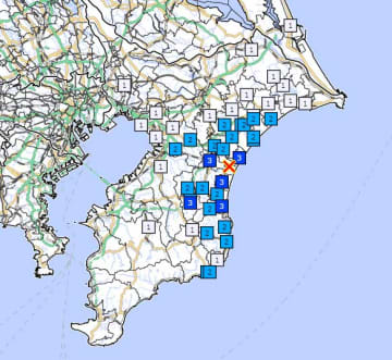 【速報】千葉県で最大震度3の地震　震源は県北東部　M4.1