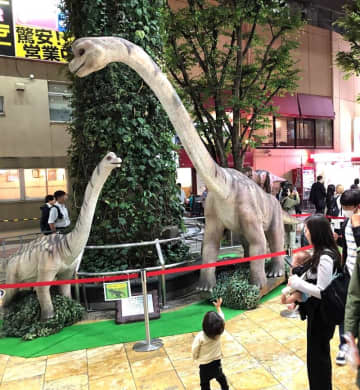 柏駅前が「恐竜の街」に！？　大迫力の模型7体　商店街や大型施設連携　8日から