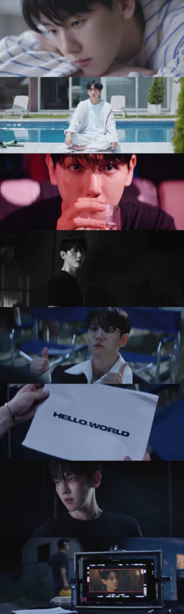 EXO ベクヒョン、4thミニアルバム「Hello, World」予告映像を公開…映画と現実を往来