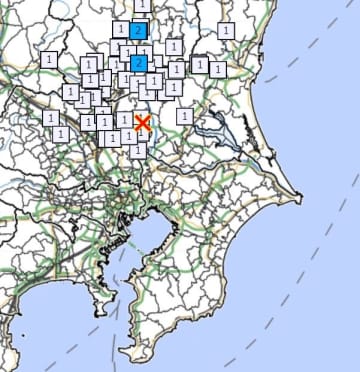 最大震度2の地震　震源は茨城県南部　M3.3　千葉県は野田市で震度1