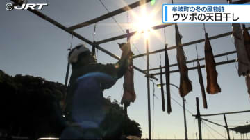 冬の風物詩「ウツボの天日干し」 県南・牟岐町で始まる【徳島】