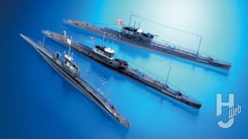 「L3型 呂57」と「L4型 呂60」竣工時、改装後の3種が1/700スケールでレジンキット化！キットの持ち味を活かしてディテールアップされた日本海軍二等潜水艦を見よ！